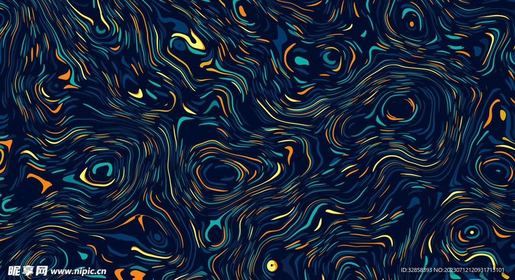 暗色发光科技抽象发光线条背景