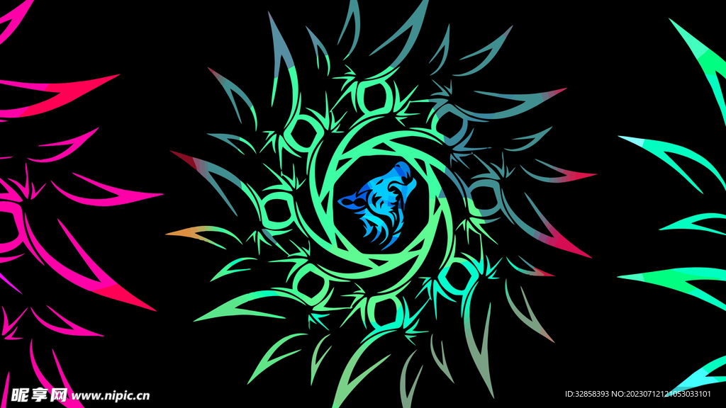 绿色抽象花纹纹理背景