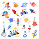 卡通火箭素材