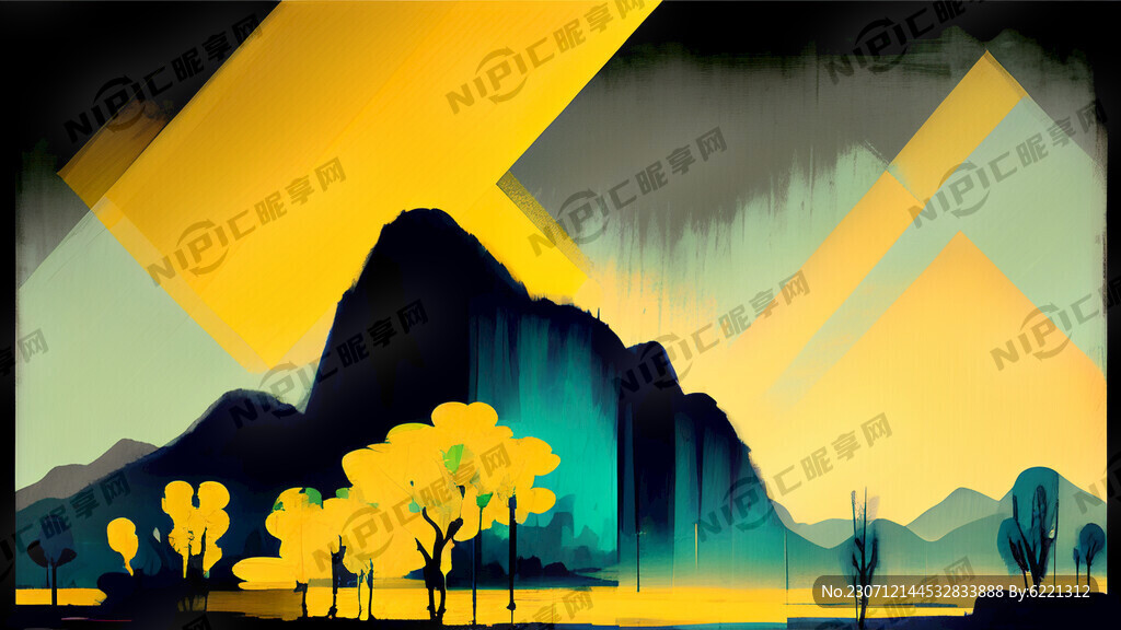 复古黄色系 抽象印象画面