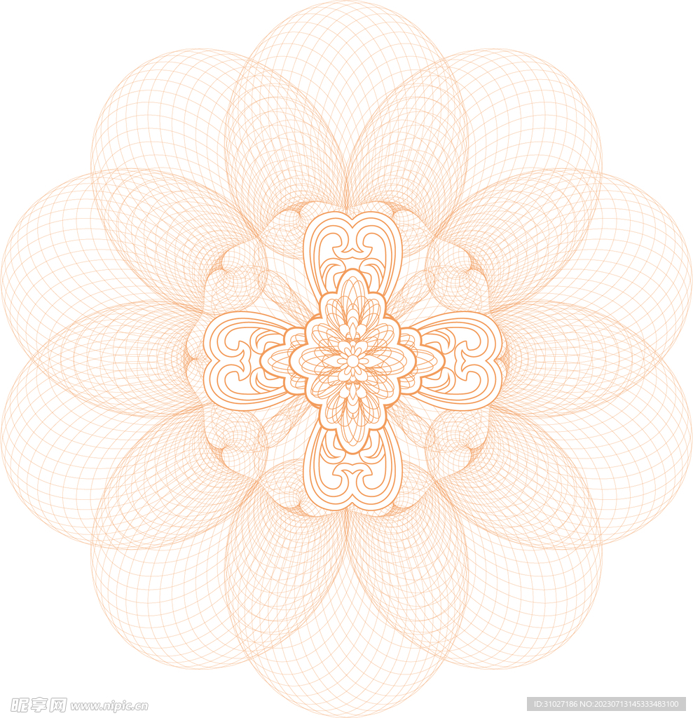 相当哇塞的团花花纹