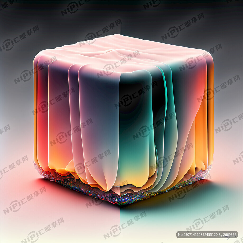 酸性设计 一块有褶皱的正方形布