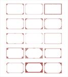 花边 古典边框 红色