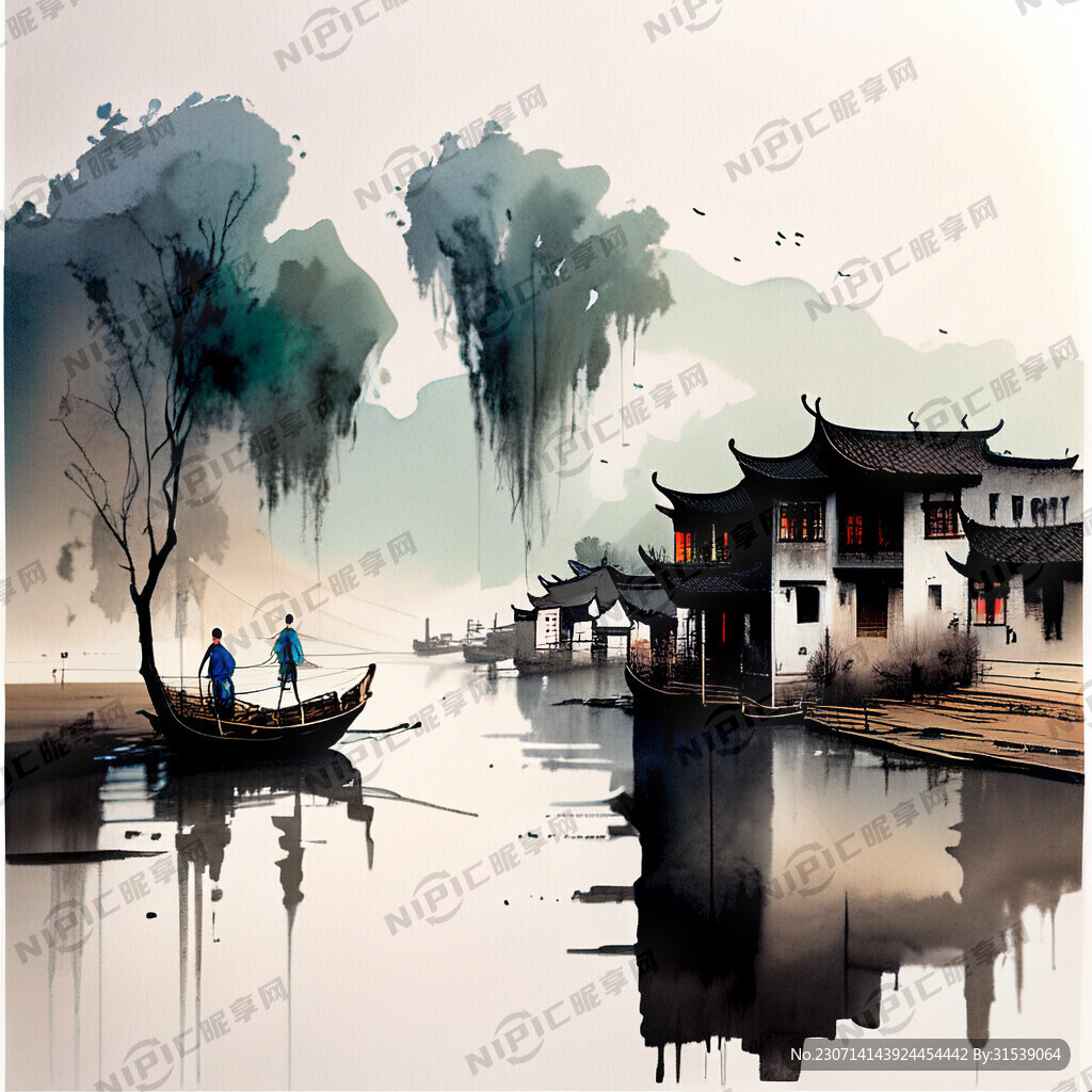 简约的背景 主体是船 农船