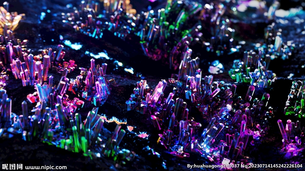 3d蓝紫立体柱状抽象规则图形