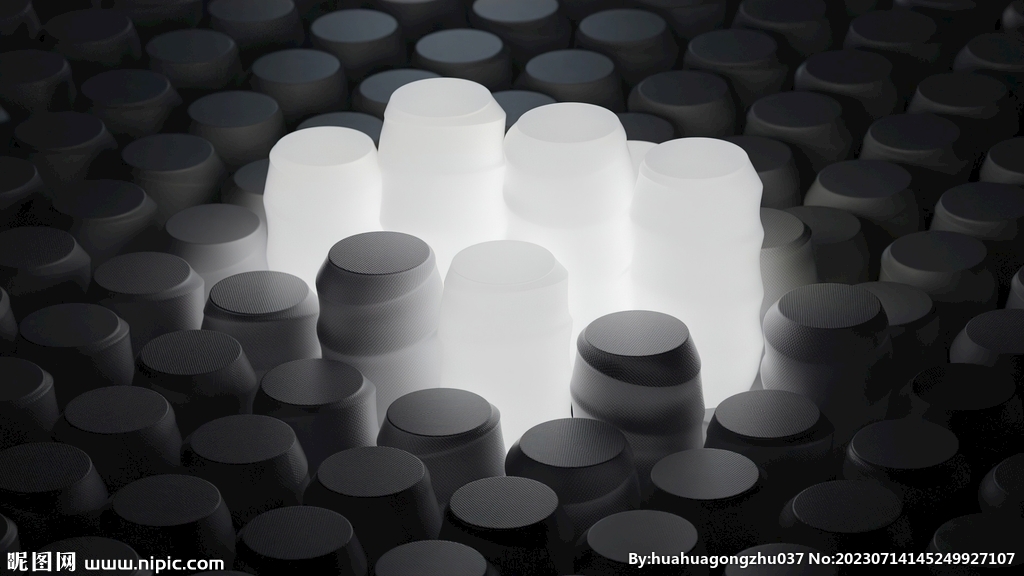 3d白色圆柱体抽象规则图形