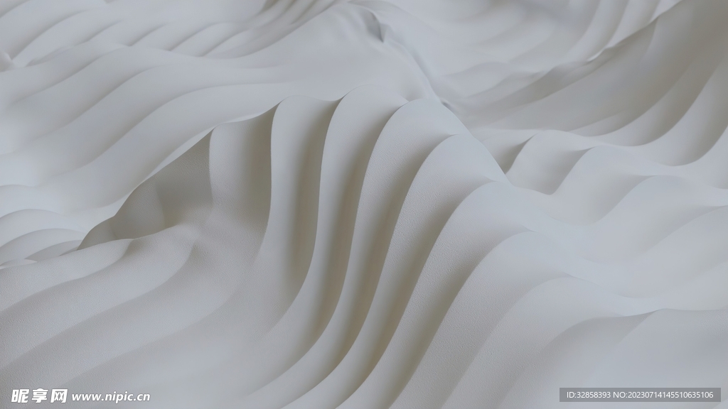 白色3d规则波浪抽象科技纹理