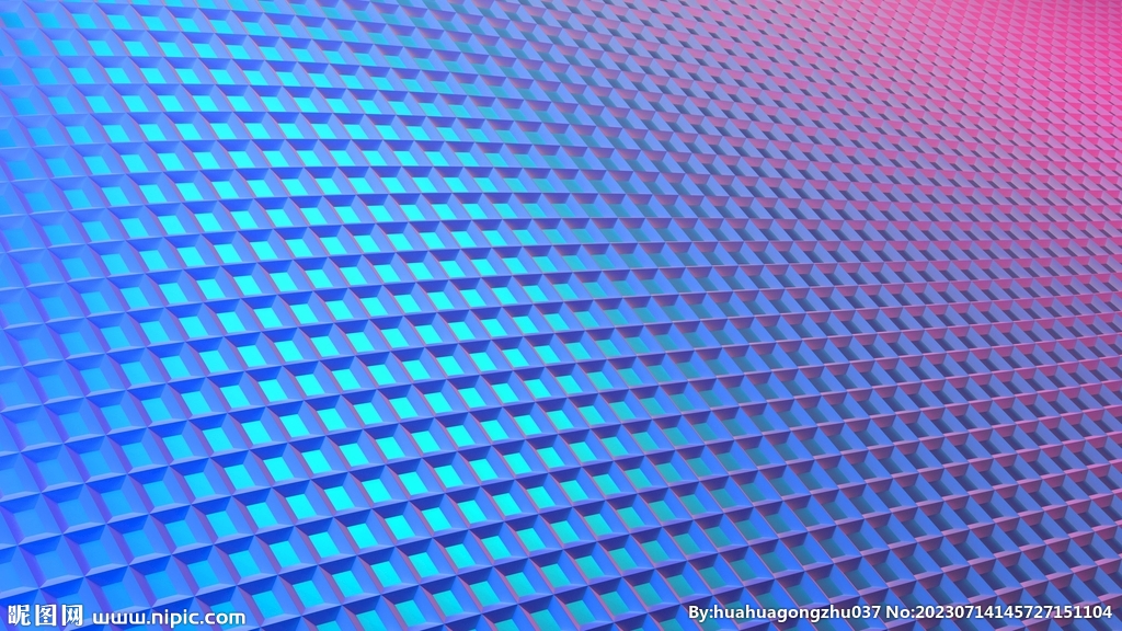 蓝色3d规则几何抽象科技纹理
