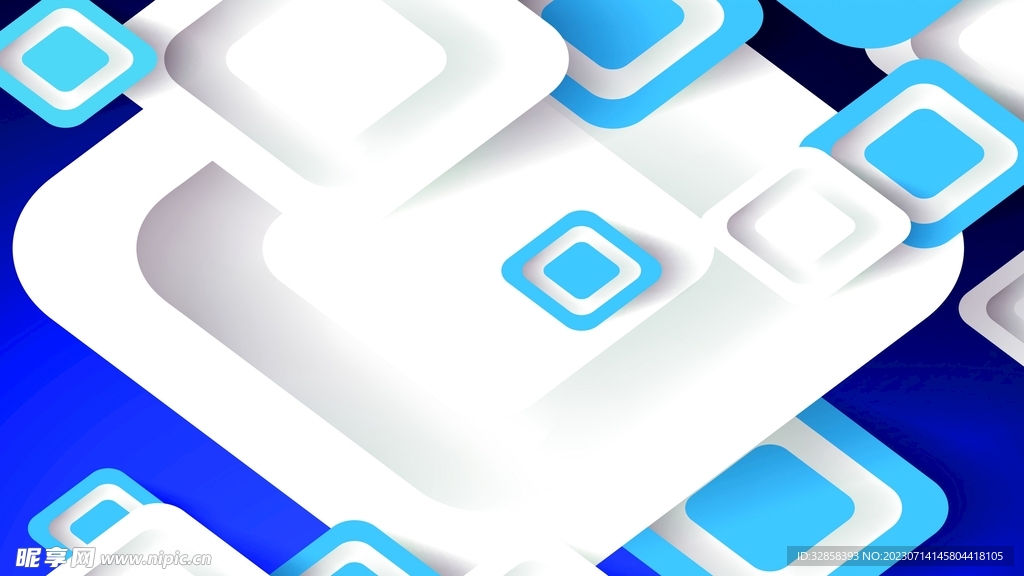 蓝色方块规则几何渐变抽象背景