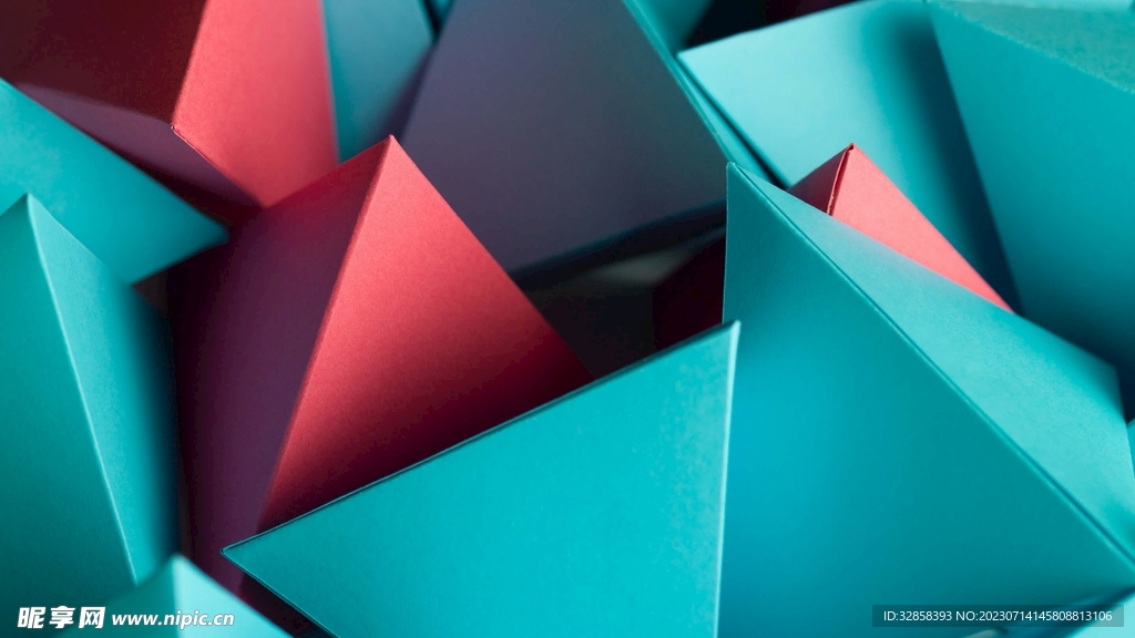 绿色渐变3d几何抽象背景