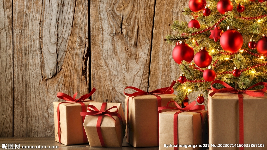 圣诞节气氛木纹背景