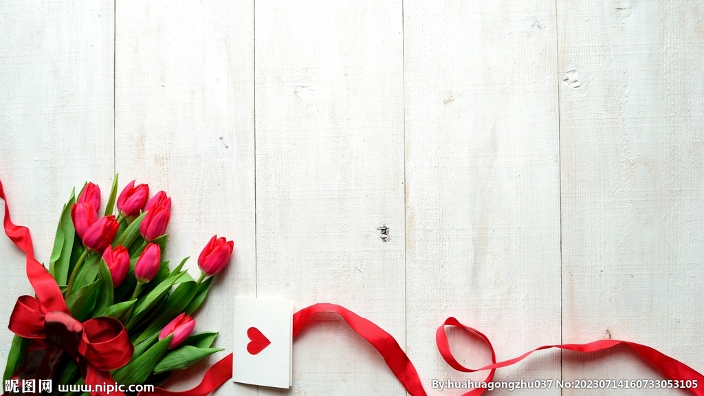 白色木纹木板玫瑰花背景