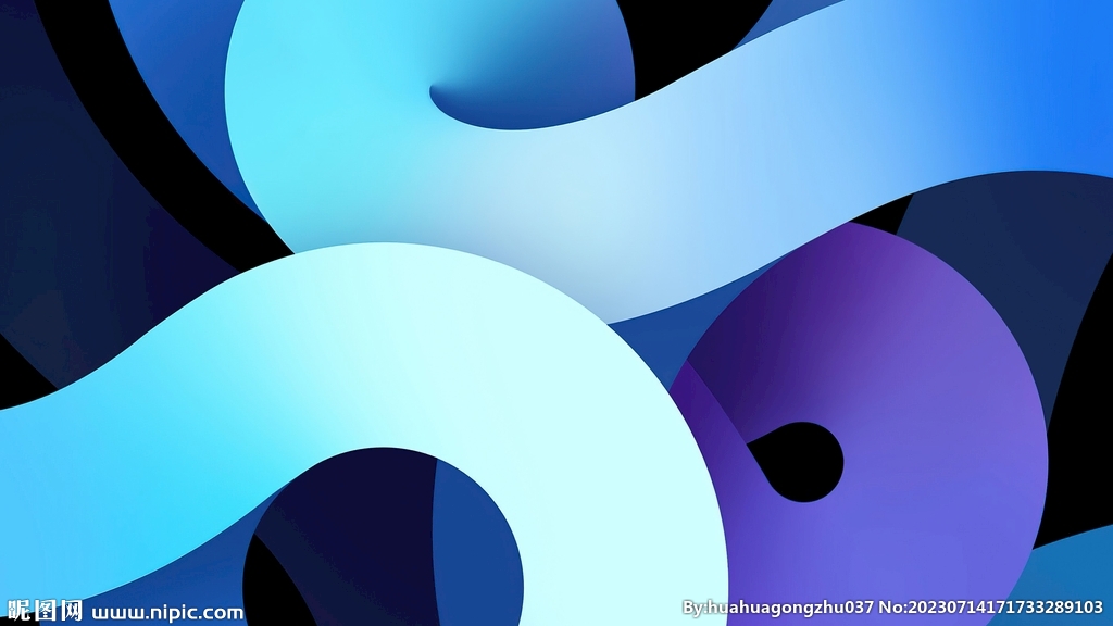 蓝紫色几何3D渐变科技背景