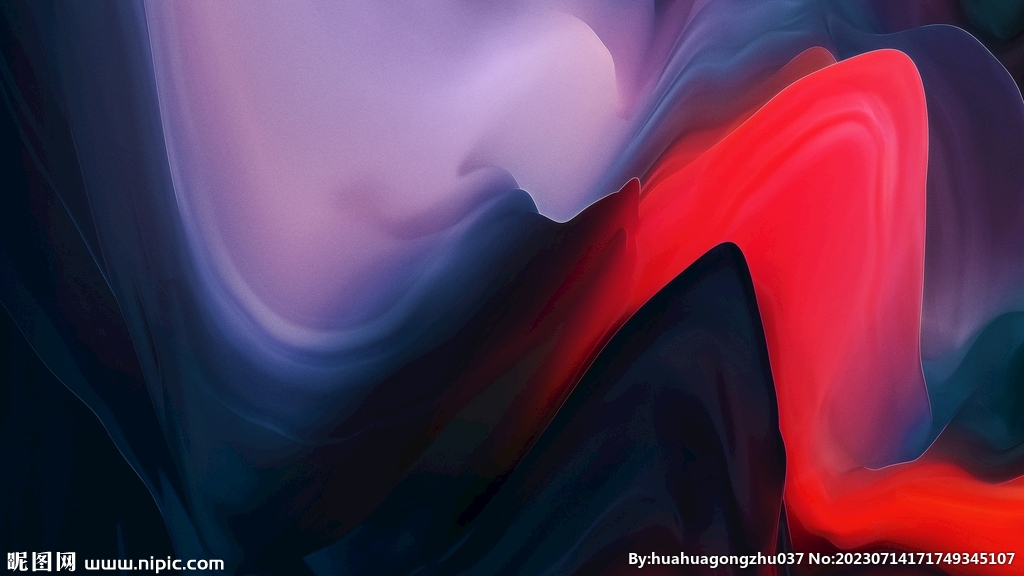 彩色流体渐变科技线条背景