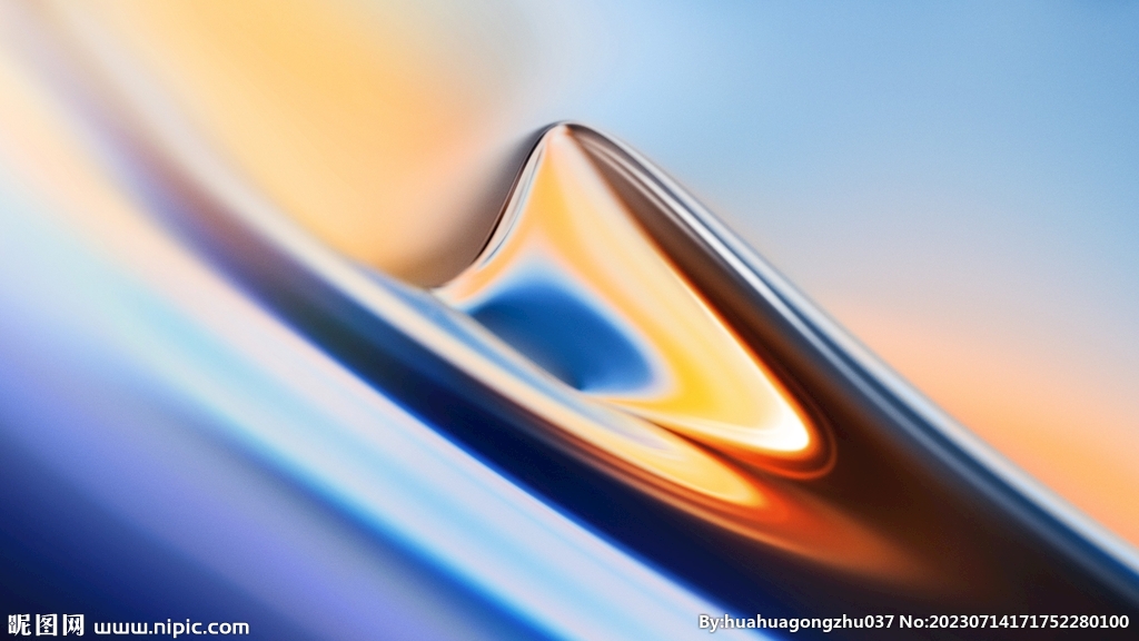 蓝色炫彩3d玻璃质感流体渐变