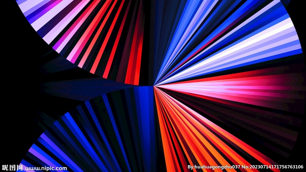 彩色发d渐变螺旋科技线条背景