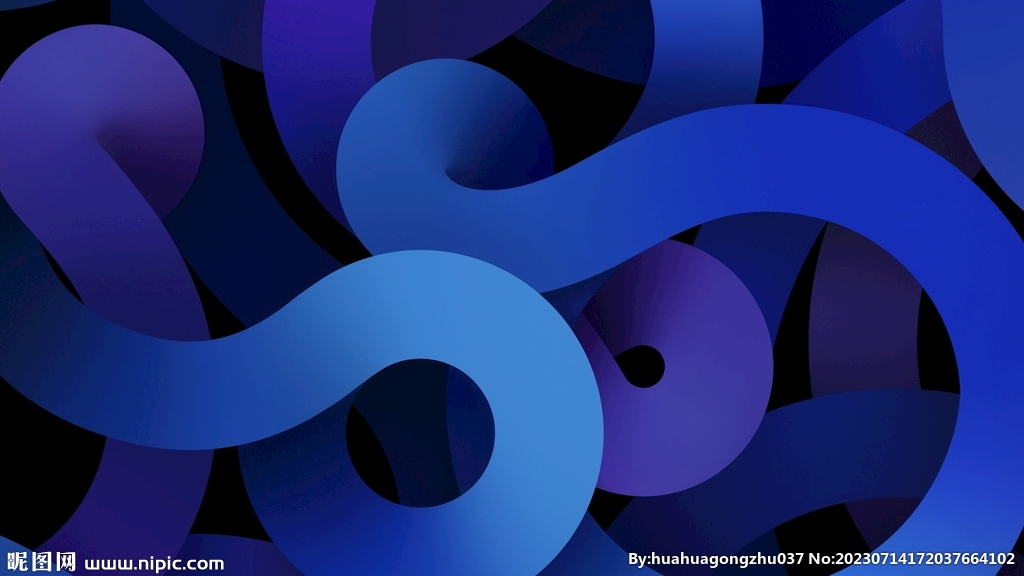 蓝紫色几何3D渐变科技背景