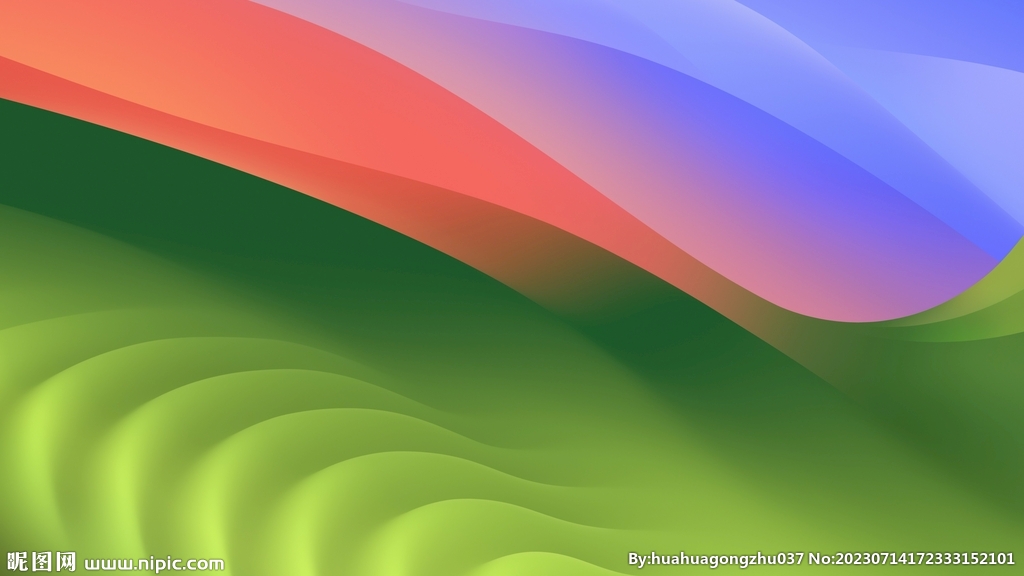 绿色抽象拉丝3D立体流体渐变