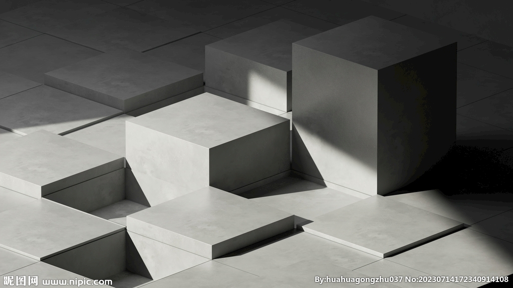 白色3d规则正方体抽象科技纹理