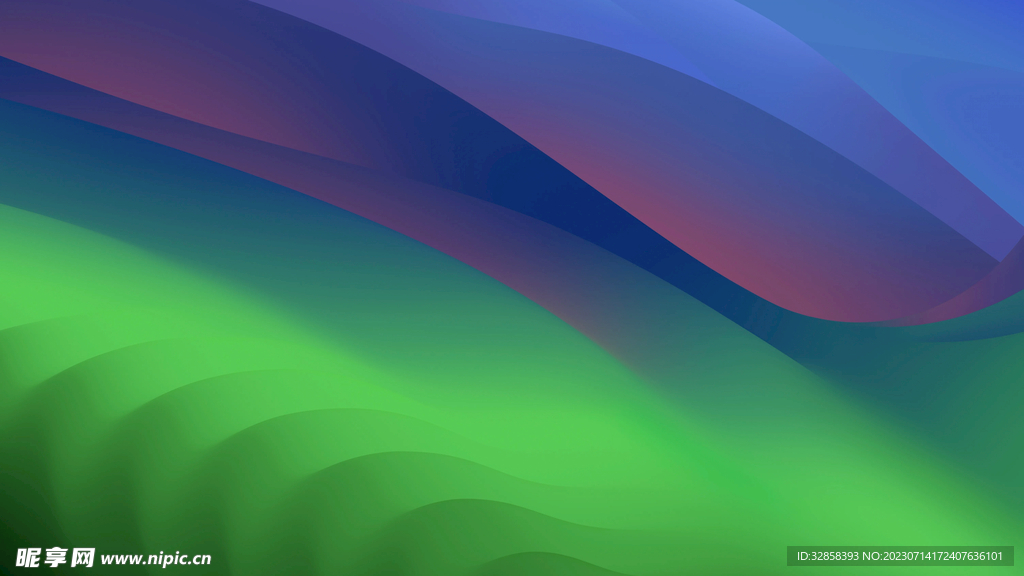 绿色抽象拉丝3D立体流体渐变