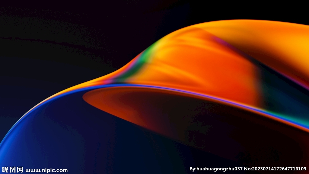 炫彩3d玻璃质感流体渐变