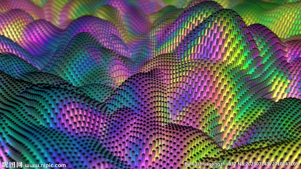 炫彩抽象拉丝3D立体流体渐变