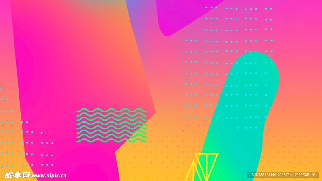 彩色不规则几何线条抽象背景