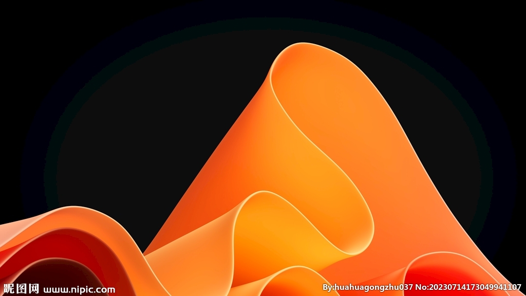 黄色抽象拉丝3D立体流体渐变