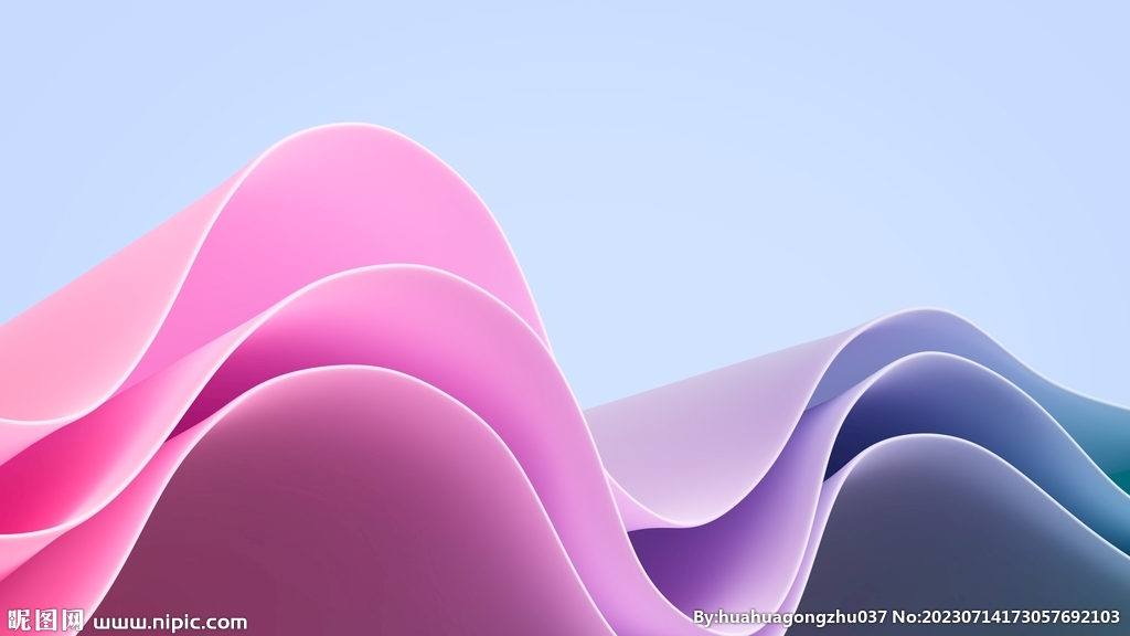 粉蓝色抽象拉丝3D立体流体渐变