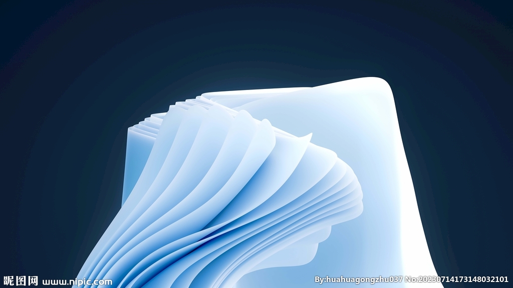 黑底抽象拉丝3D立体流体渐变