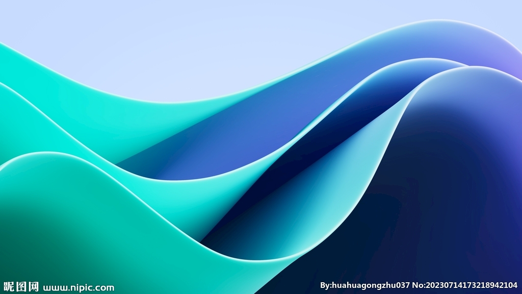 蓝色抽象拉丝3D立体流体渐变