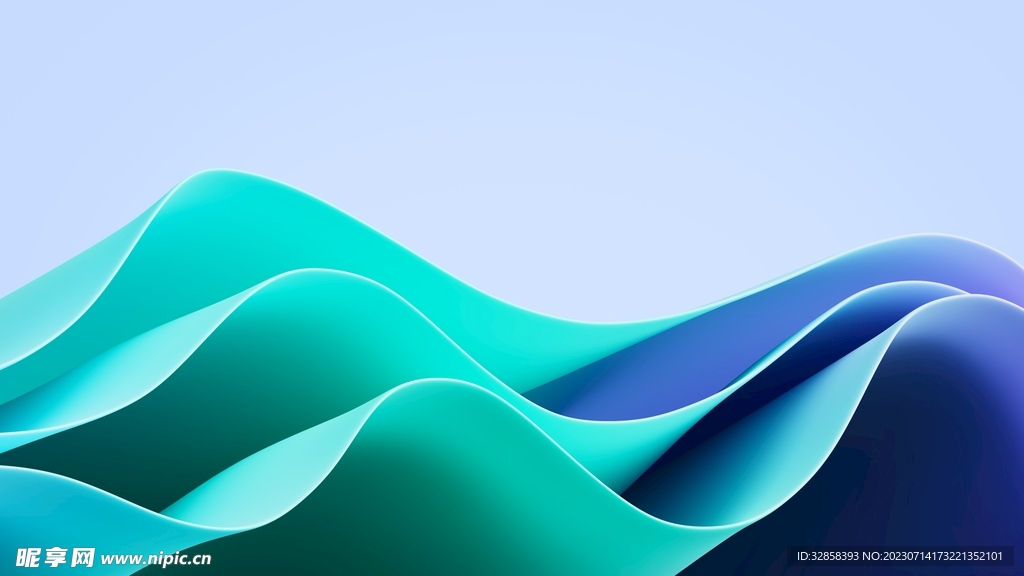 蓝色抽象拉丝3D立体流体渐变