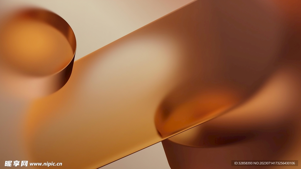 黄色3d渐变液体流体线条背景