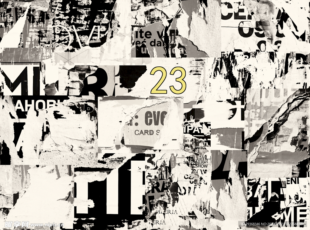 23海报贴纸英文