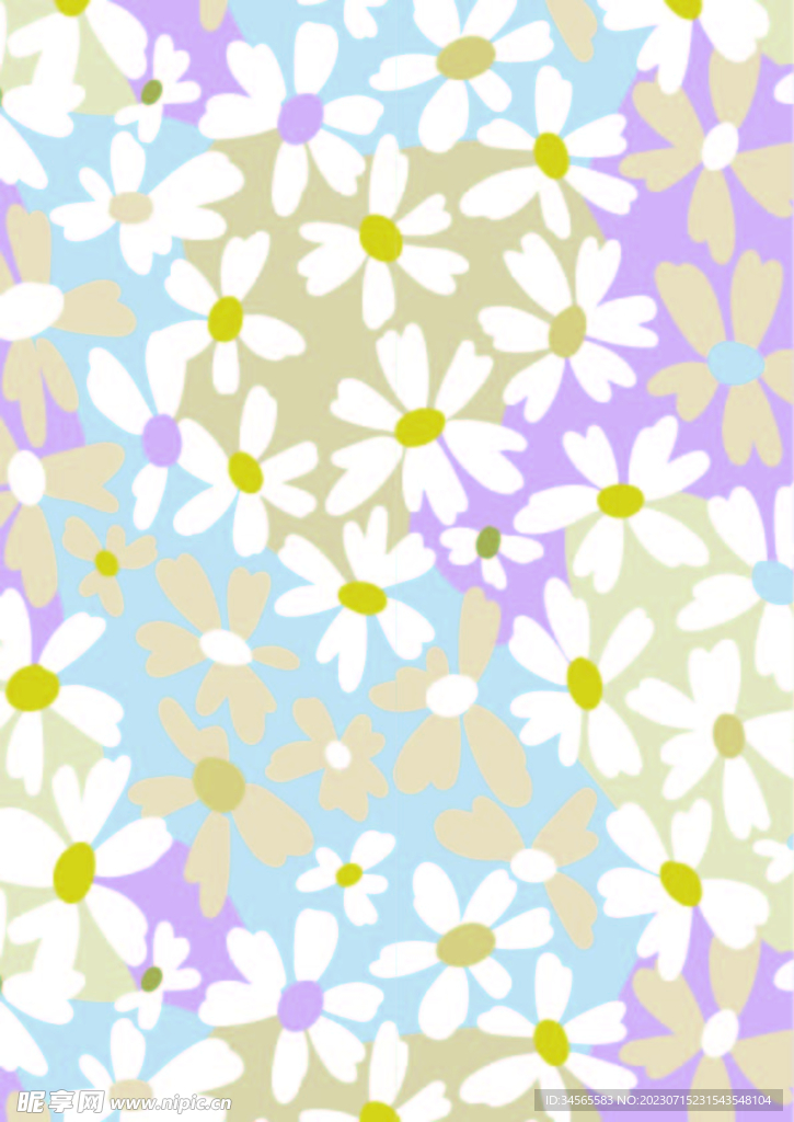 清爽夏日小花背景