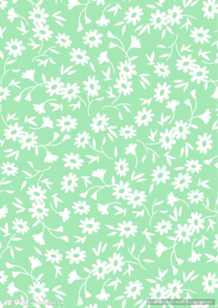 小碎花绿色背景
