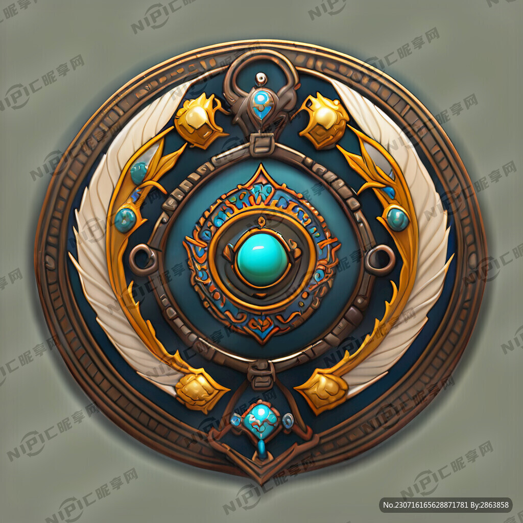 胸章徽章 藏元素 吉祥八宝