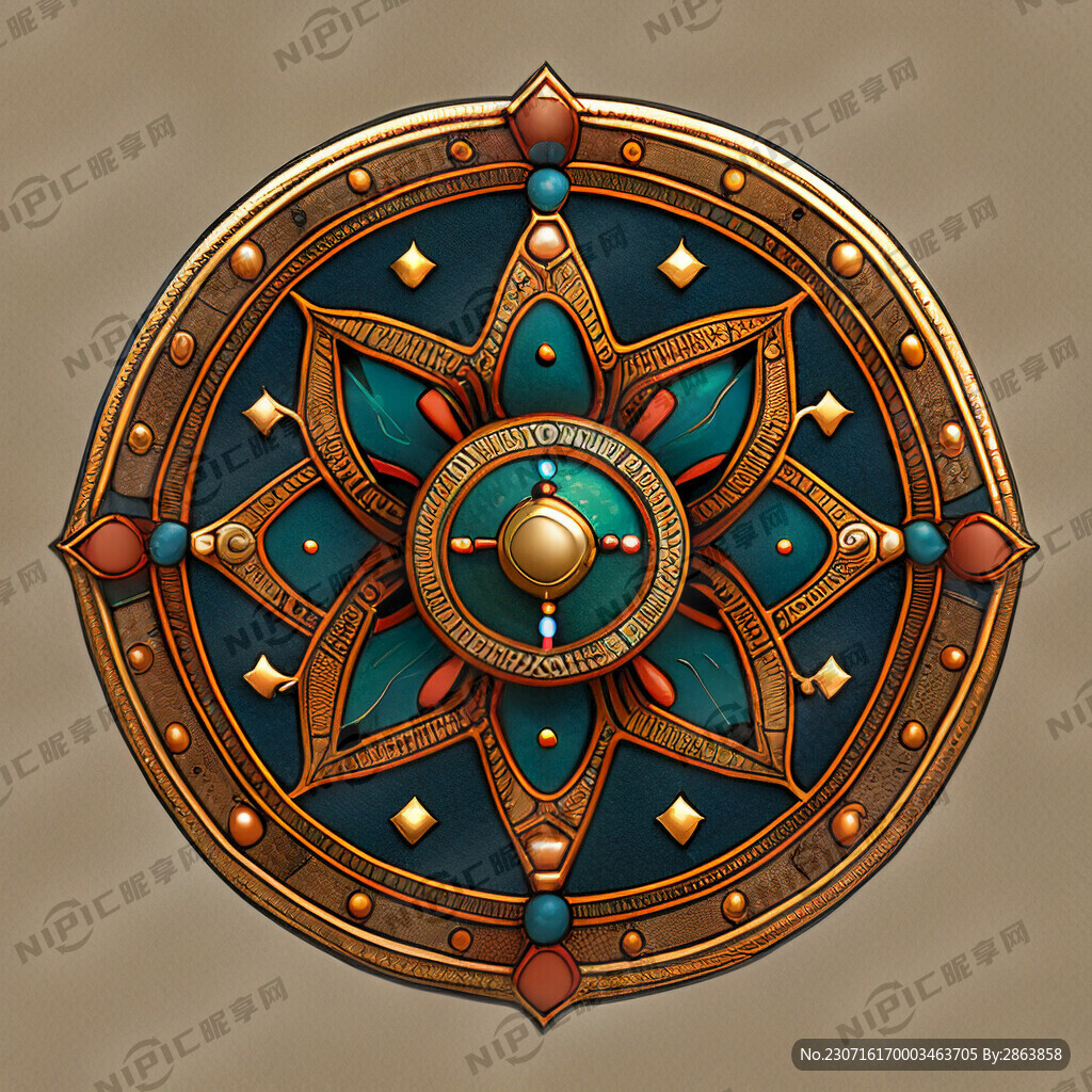 胸章徽章 藏元素 吉祥八宝