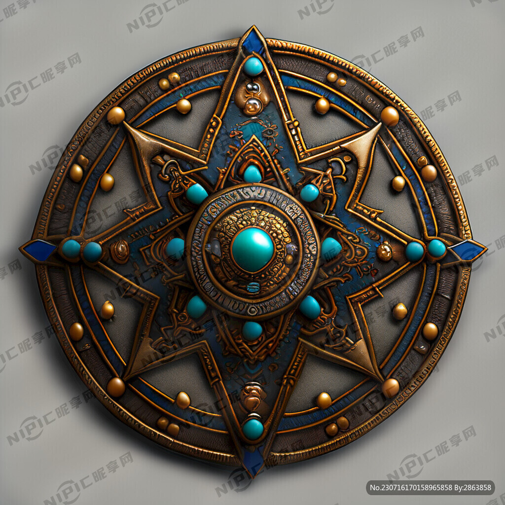 胸章徽章 藏元素 吉祥八宝