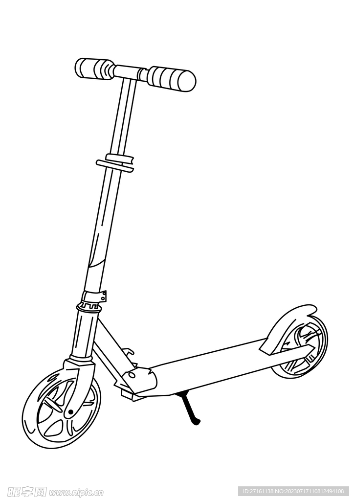 滑板车线图