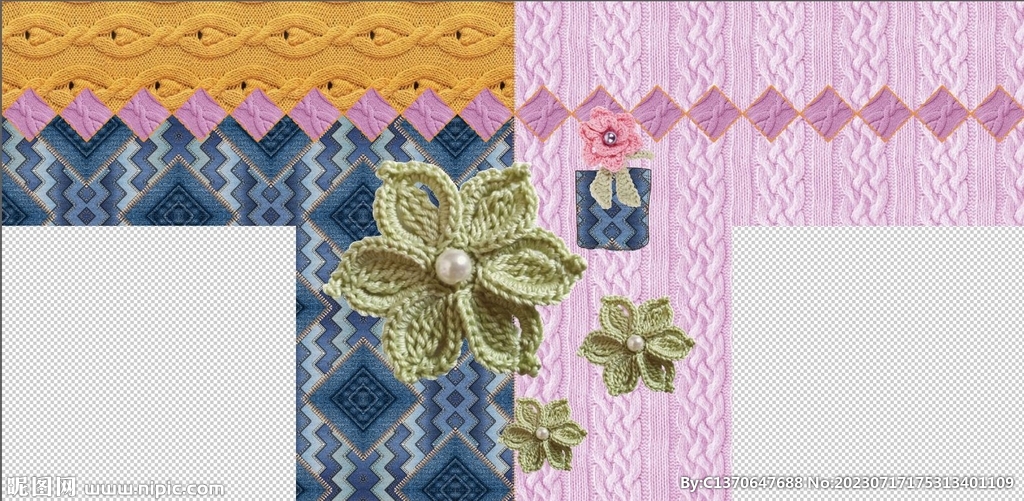 毛衣 素材 针织 毛线花 大牌