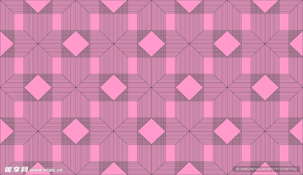 粉色连续纹样