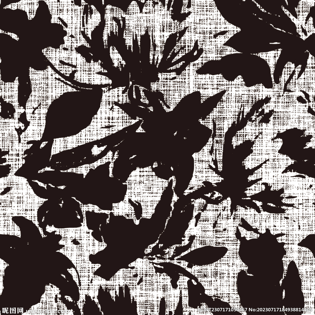 色块花 设计 女装花型 数码印