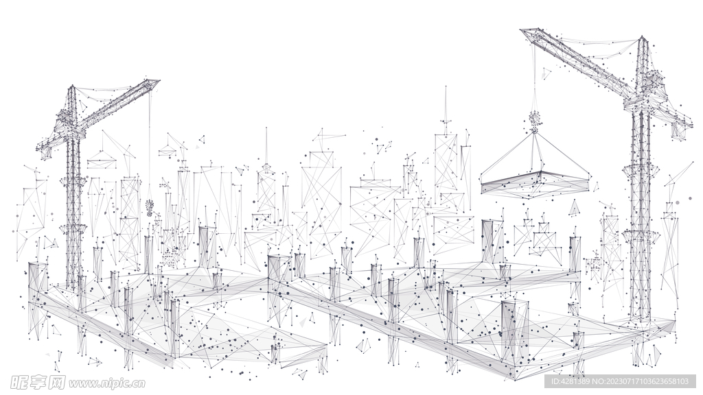 抽象科技 建筑工地