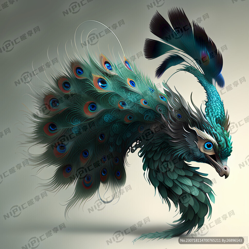 龙头加孔雀尾巴