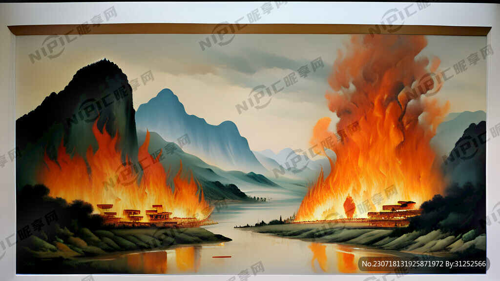 消防救援装饰画