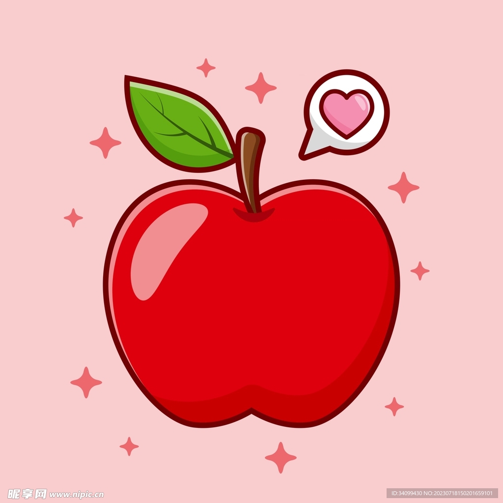 卡通苹果