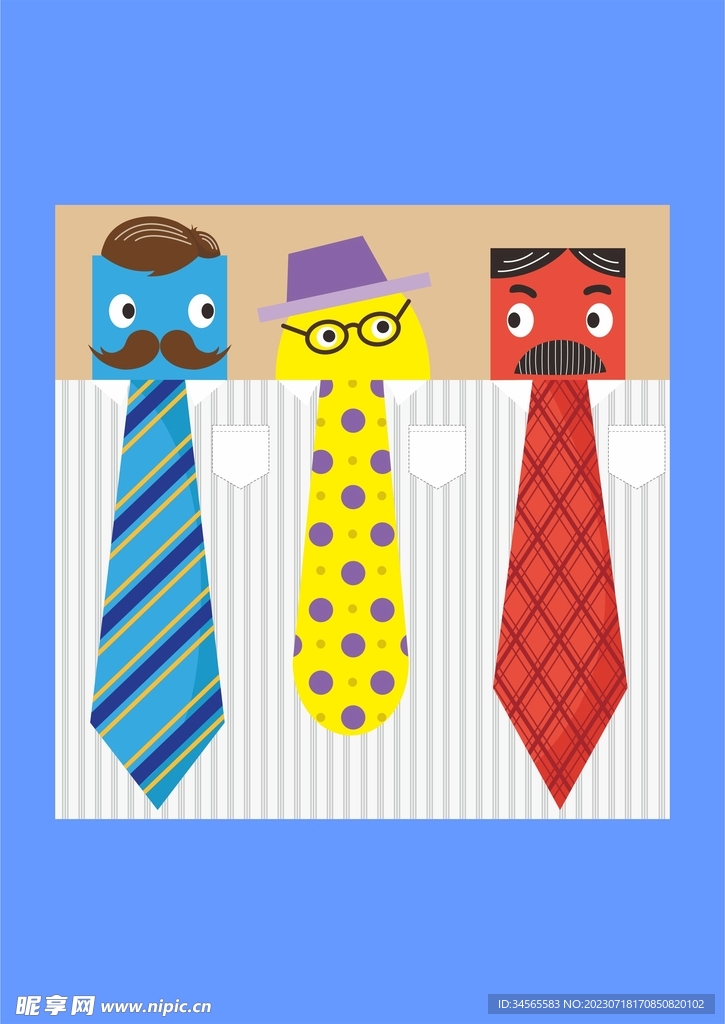领带卡通设计