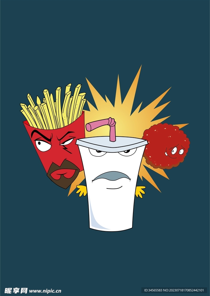 薯条可乐快餐拟人化