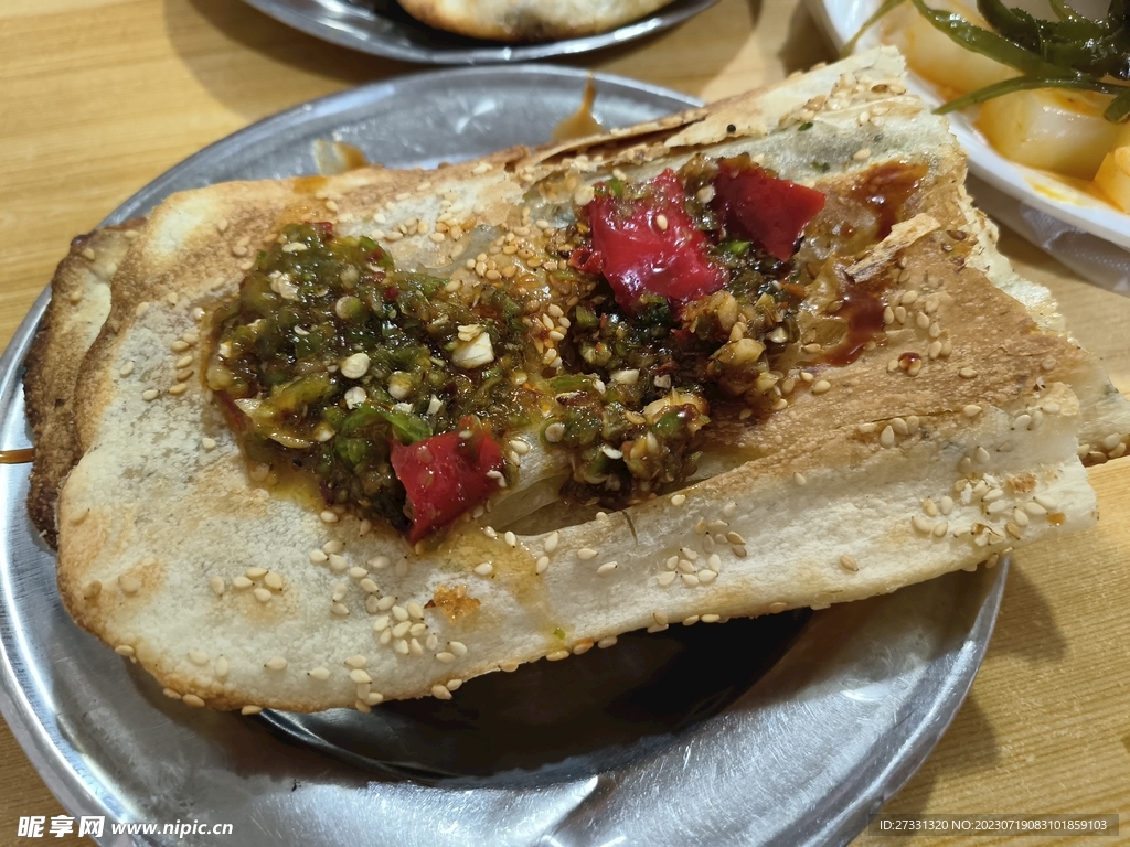 烧饼加辣椒